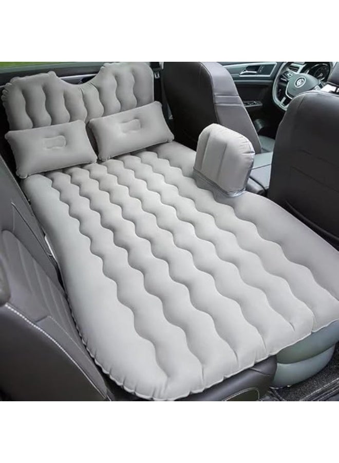 BlueFire Universal SUV & Car Air Mattress Back Seat Bed | Premium Inflatable Travel Mattress with Electric Pump, 2 Air Pillows, & Sleep Accessories Kit | Leakproof, Washable Flocking PVC for Camping, Road Trips & Comfort Sleep (72.8" x 35.4") - Image 1
